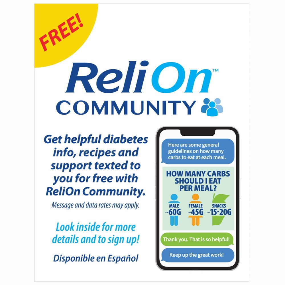 ReliOn Premier Blood Glucose Test Strips, 100 Count
