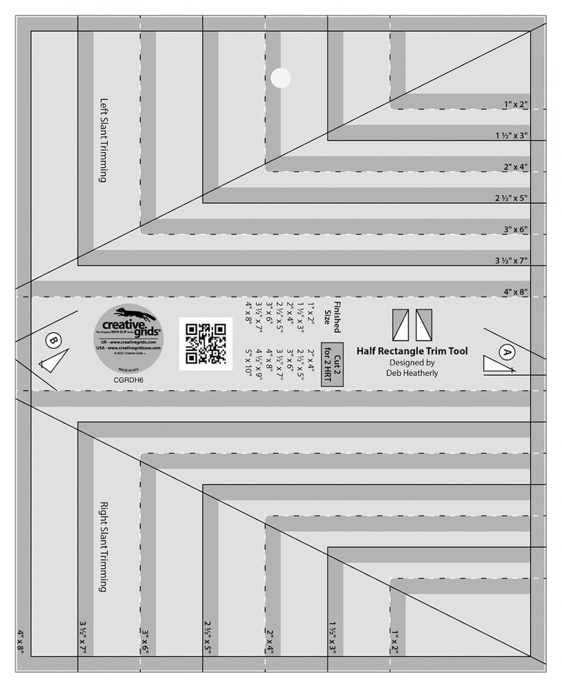 Creative Grids Half Rectangle Trim Tool (CGRDH6)