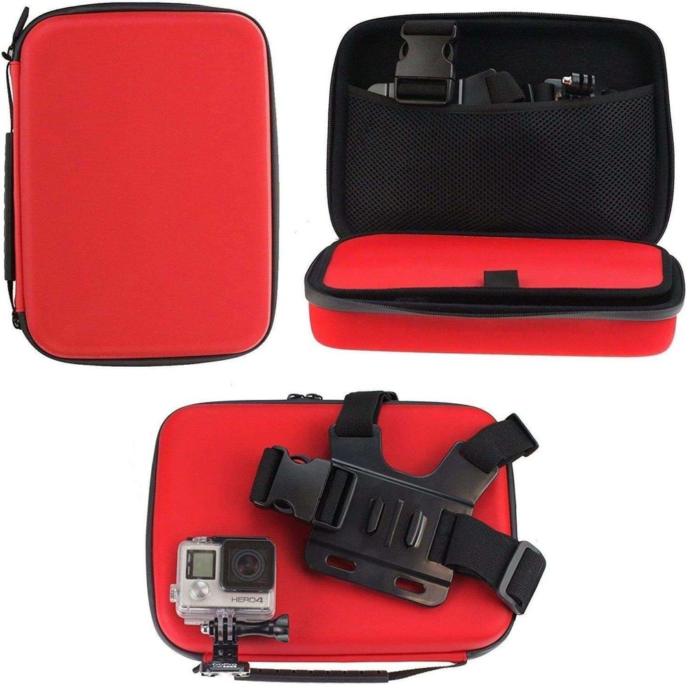Navitech Red Case For Somikon Action Camera 6K Action Camera
