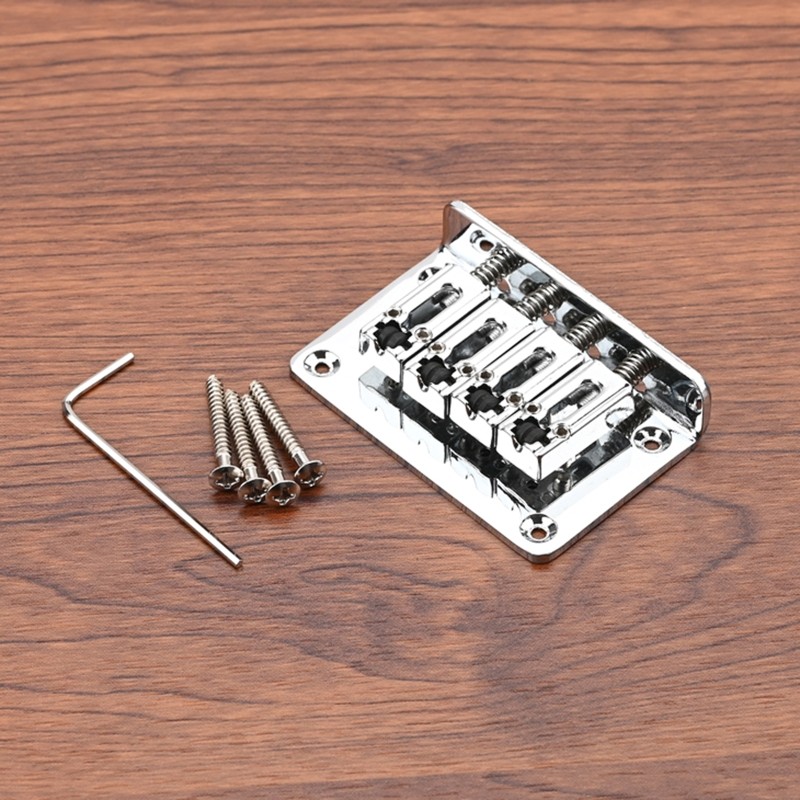 4 String Fixed Hardtail Bridge Vintage Bent Saddle Replacement Parts Durable