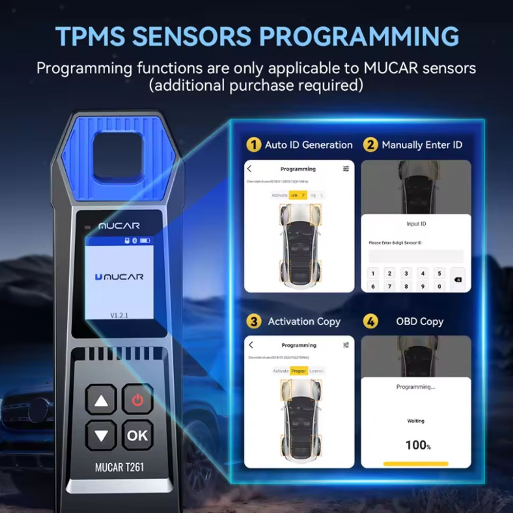 ThinkScan 689BT & MUCAR T261 TPMS Programming Scanner Full System OBD2 Scan Tool