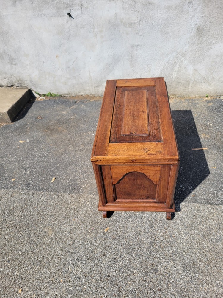 19th Century Antique Solid Walnut Storage Box - Handmade Primitive Trunk