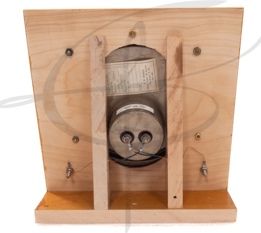 Vintage Wooden Desktop Hoyt Electrical Testing Voltmeter