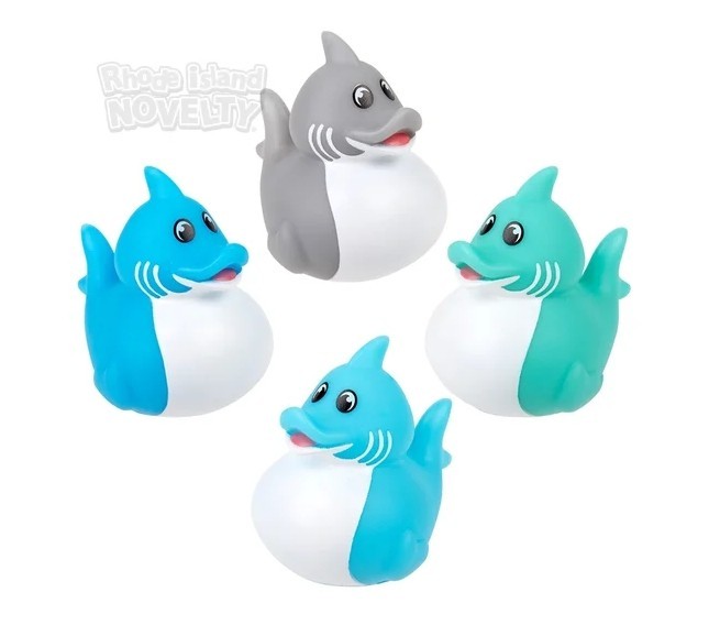 2" Shark Rubber Ducks - 12 Piece Assortment