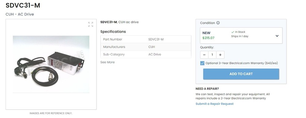 CUH SDVC31-M 3A Variable Frequency Vibratory Bowl Feeder Controller