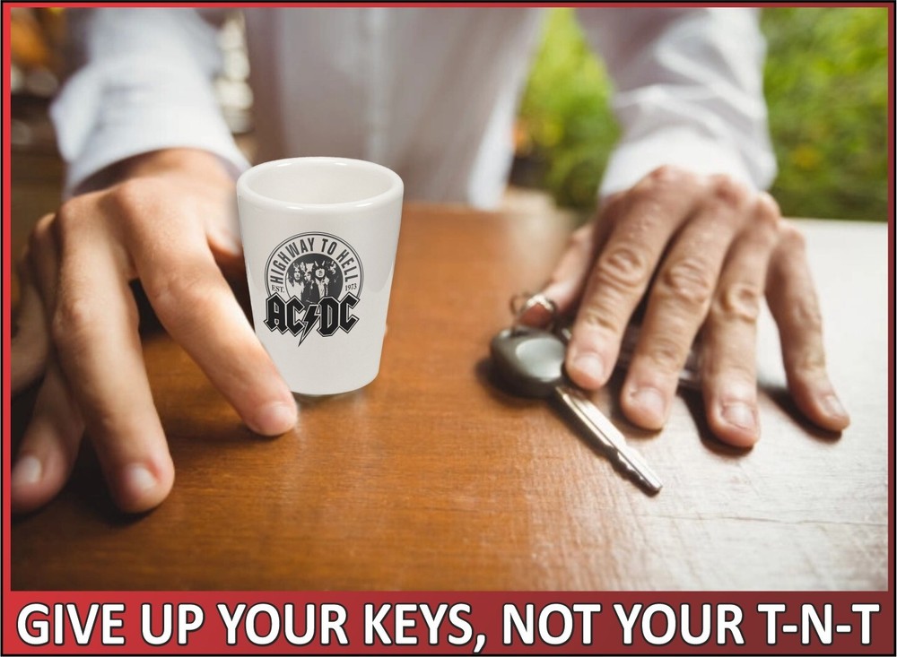 AC/DC Rock Shot Glasses x2