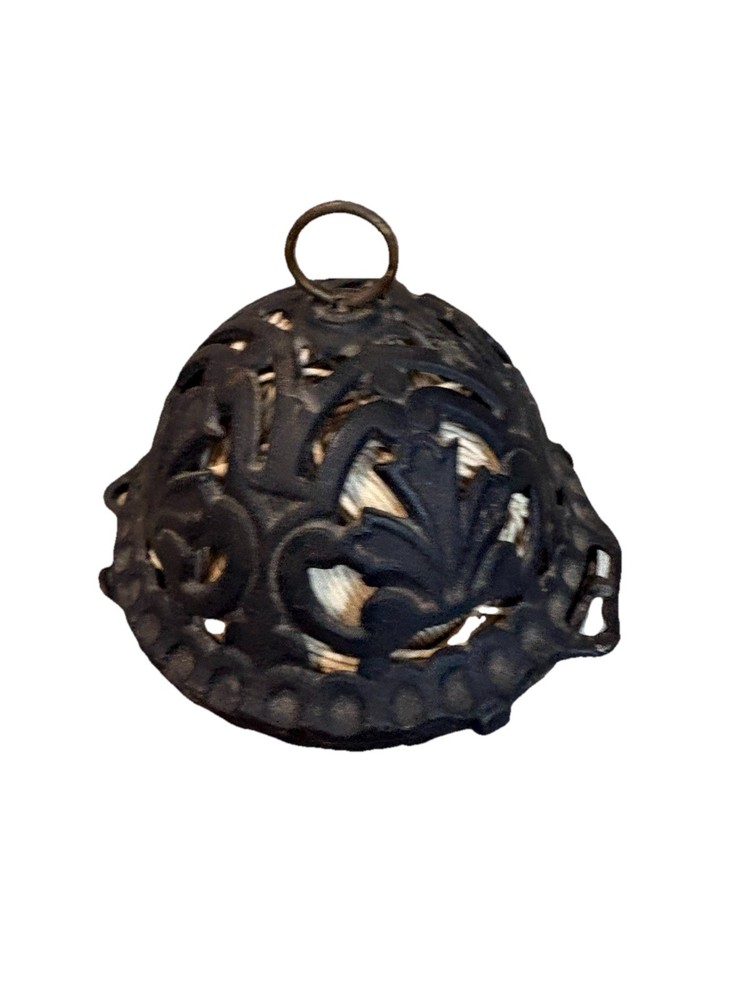Vintage Black Solid Cast Iron String/Yarn Holder/Dispenser w/ Twine