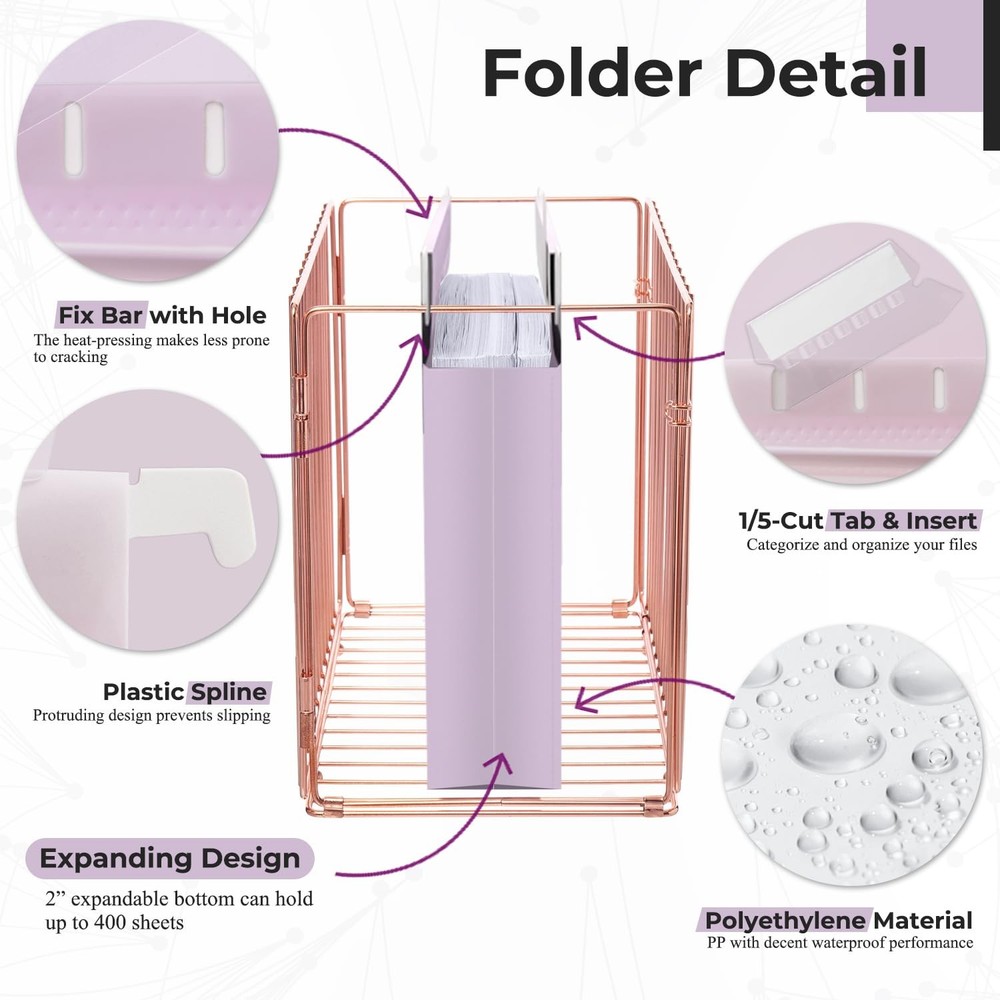 Plastic Extra Capacity Hanging File Folder, Letter Size, 2” Expansion, 30 Pac...