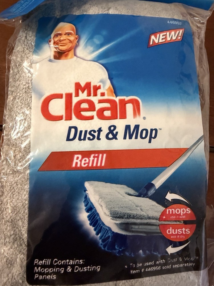 MR. CLEAN Microfiber Dust and Mop Refill Washable NEW