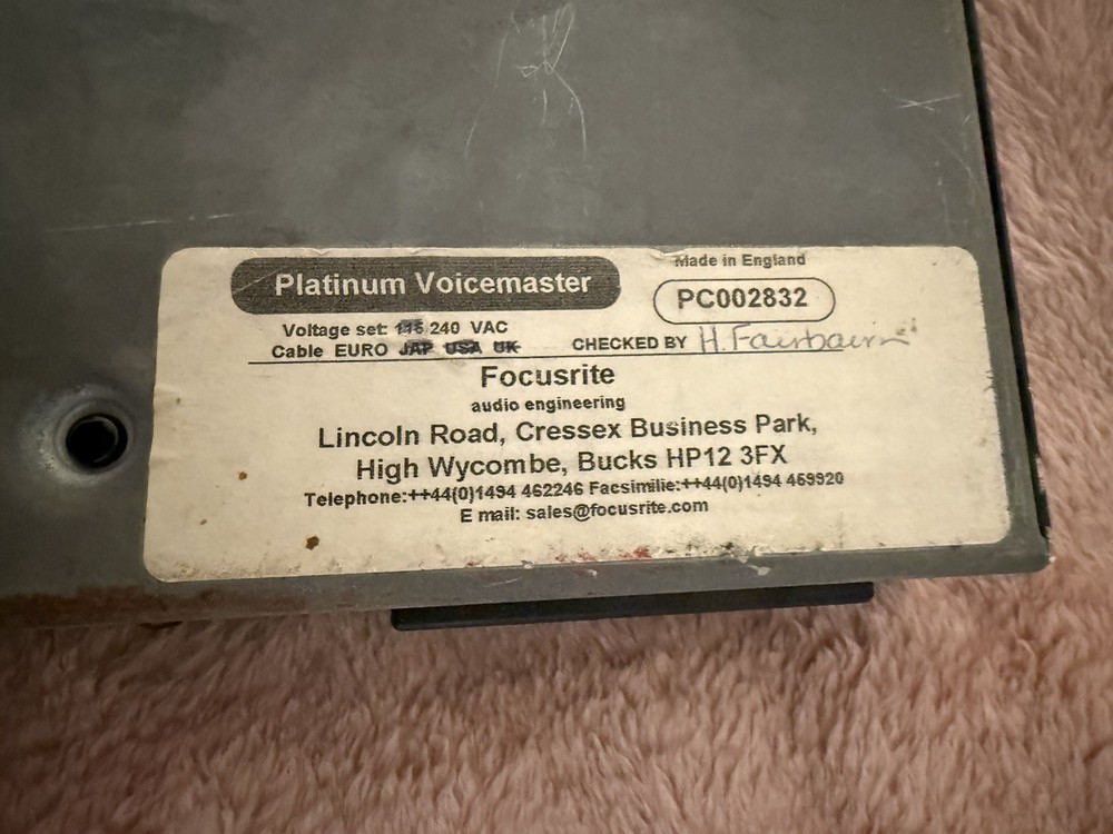 Focusrite Voice Master Pro Mic Preamp Compressor Audio Interface