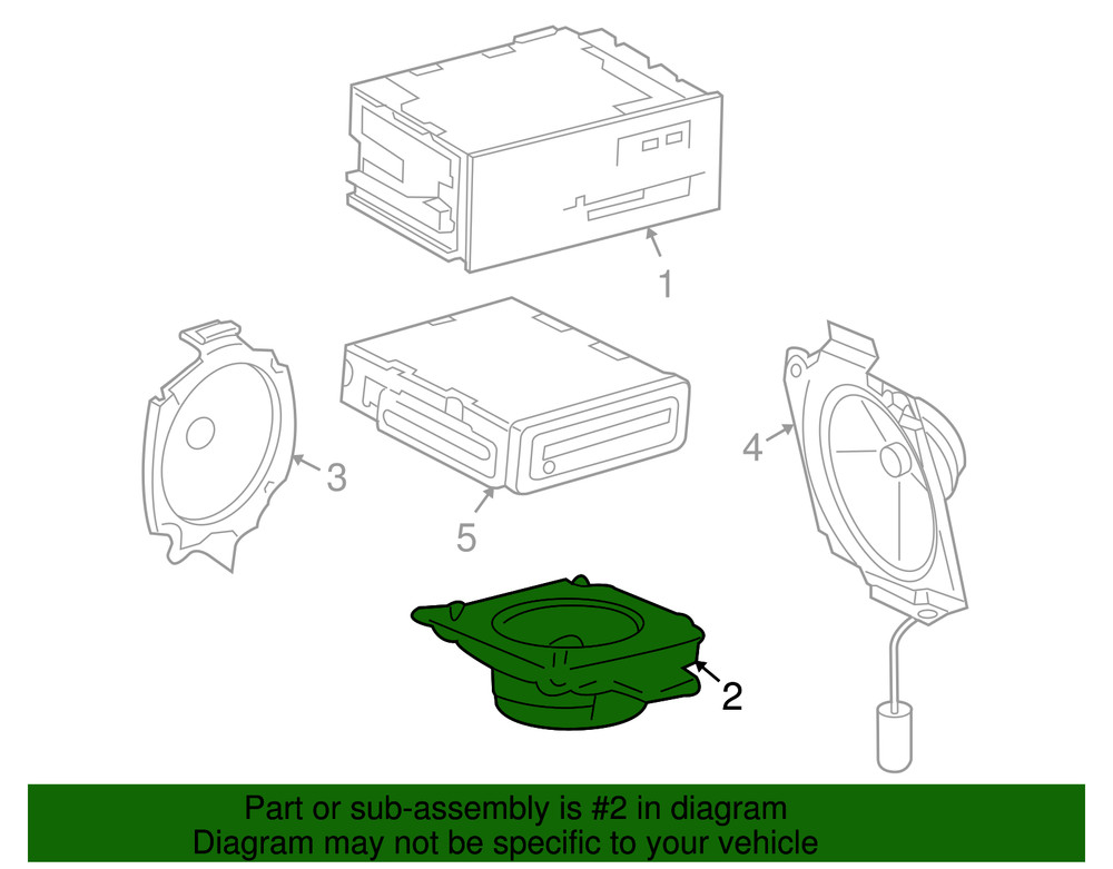 Genuine GM Inst Panel Speaker 16233355