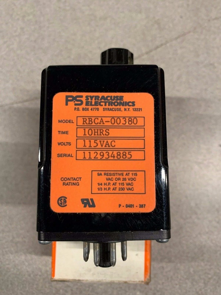 RBCA-00380 115VAC PS Syracuse Electronics NIB Relay