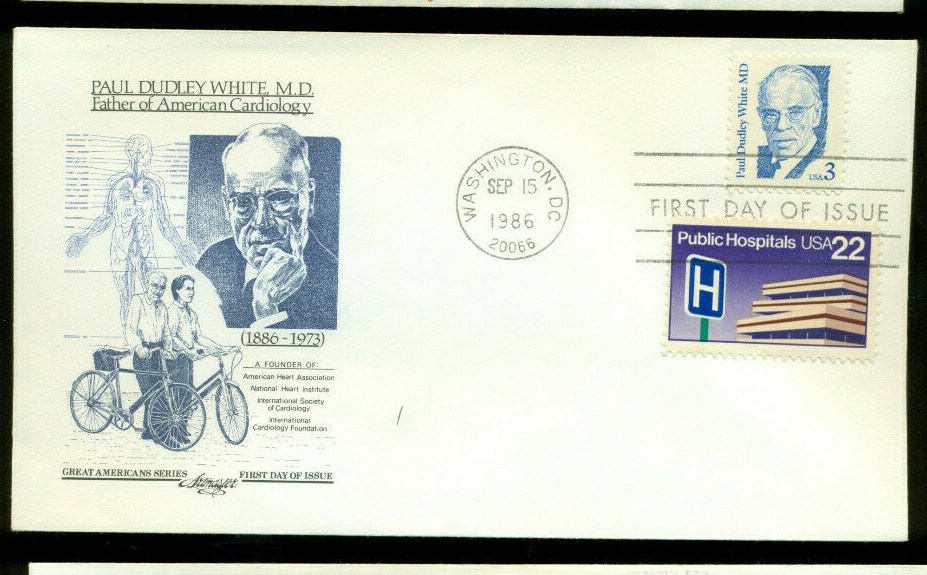 1986 FDC - Scott# 2709 COMBO -  Dr White - Artmaster Cachet   UA