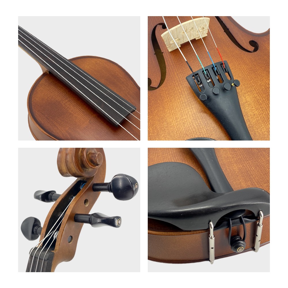 4 String Viola 15-Inch Solid Wood Handcrafted Viola Sets Full Size for Beginners