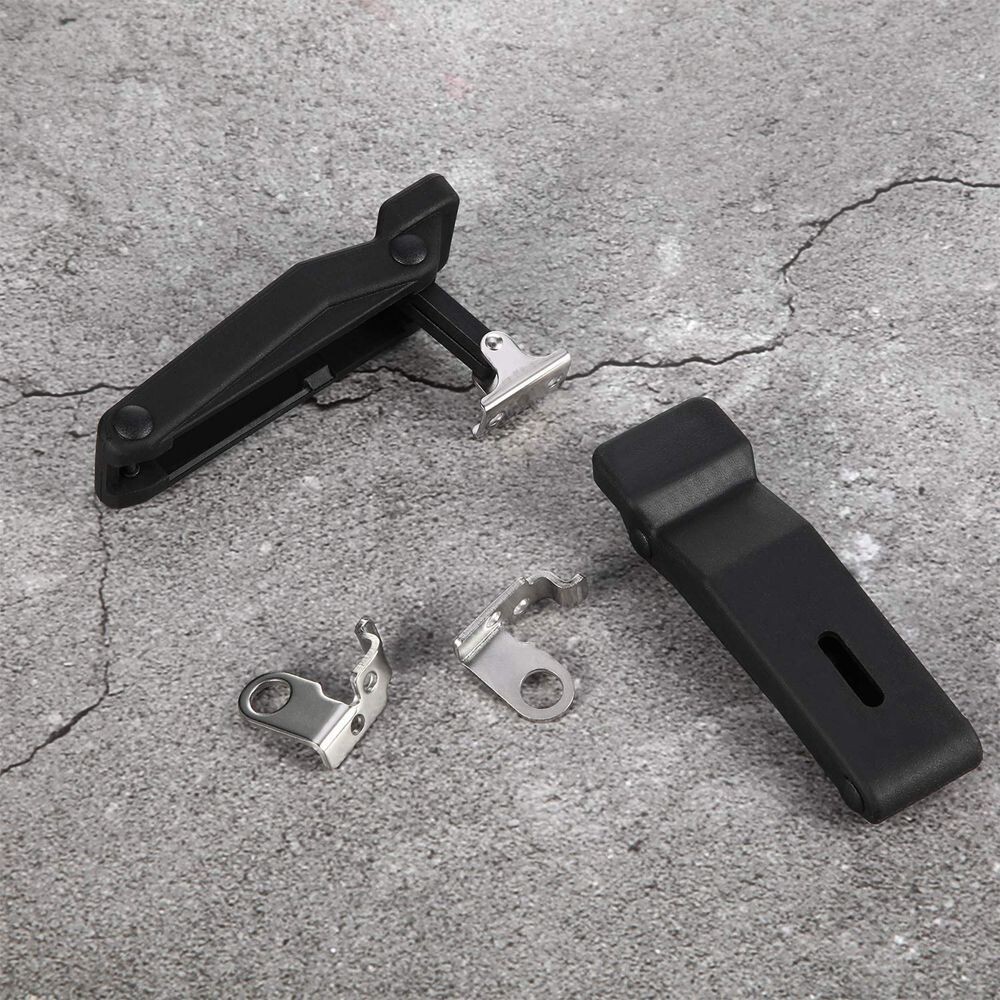 2x Rubber Latch Flexible Front Storage Rack 4 Inch with Hole Door Handle C175