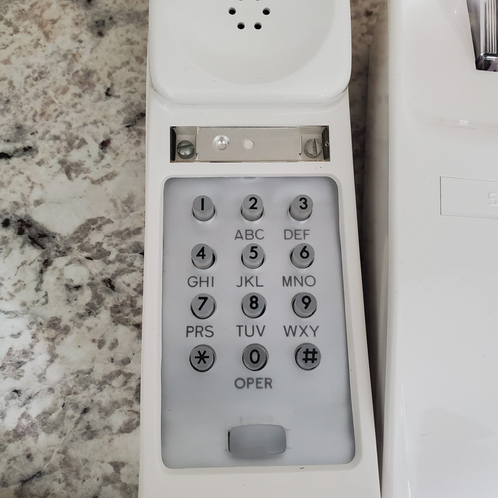 White Comdial Trimline Touch Tone Wall Telephone Tested Works