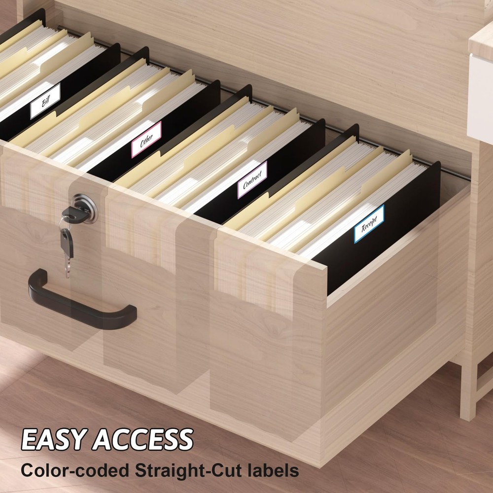 Plastic Expanding File Pockets Extra Capacity,5 Pack File Pockets Letter Size...