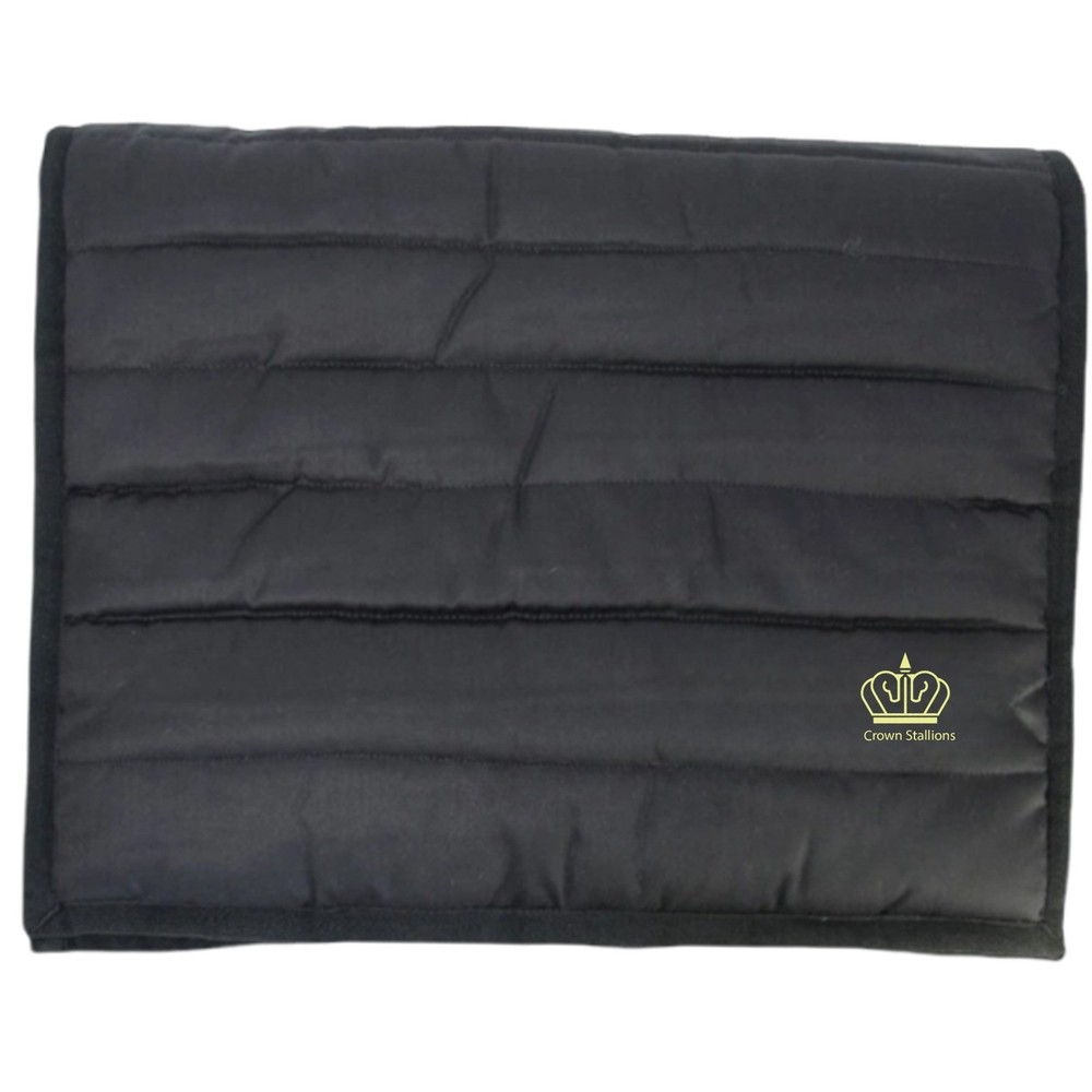 Supreme Products Exercise Pad Quilted Thick Cushioned Saddle Pad Square Black