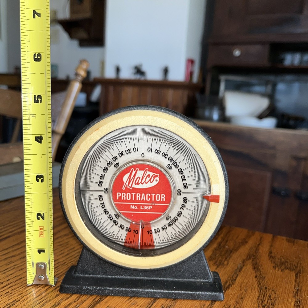 Malco Magnetic Protractor Adjustable Angle Measuring Tool No. L36P