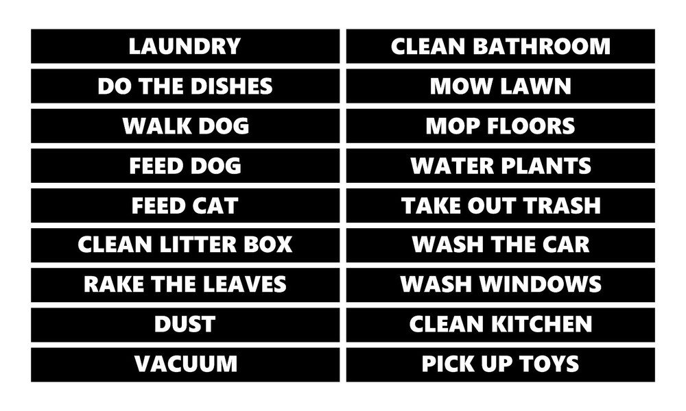 Home Chore List Magnets by DCM Solutions