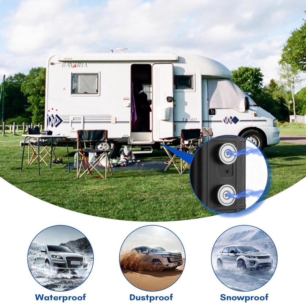 2 Pack Magnetic Key Holder Box - Waterproof & Dustproof Hide a Black