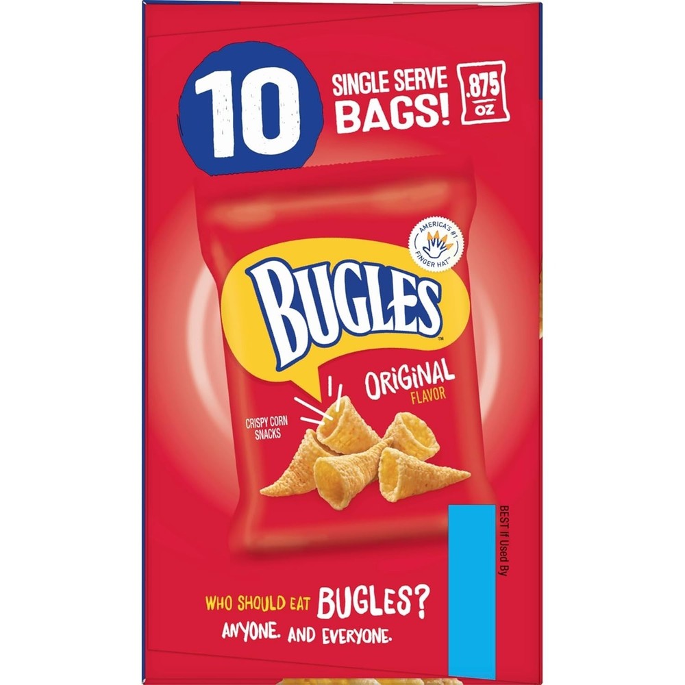 Bugles Crispy Corn Snacks, Original Flavor, Snack Bag, 8.75 oz...