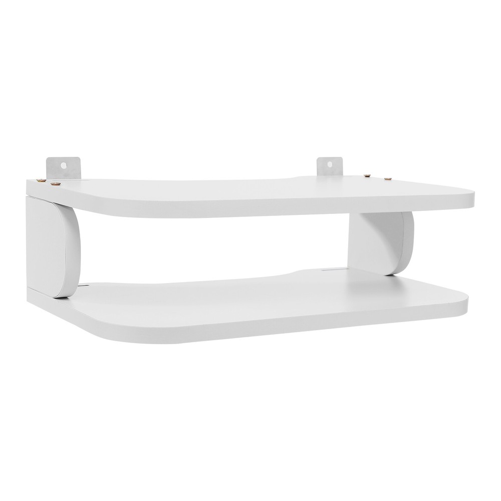 TV Component Holder 2-Tier Wall Mount/Tabletop Floating Shelf Set-top Box Shelf