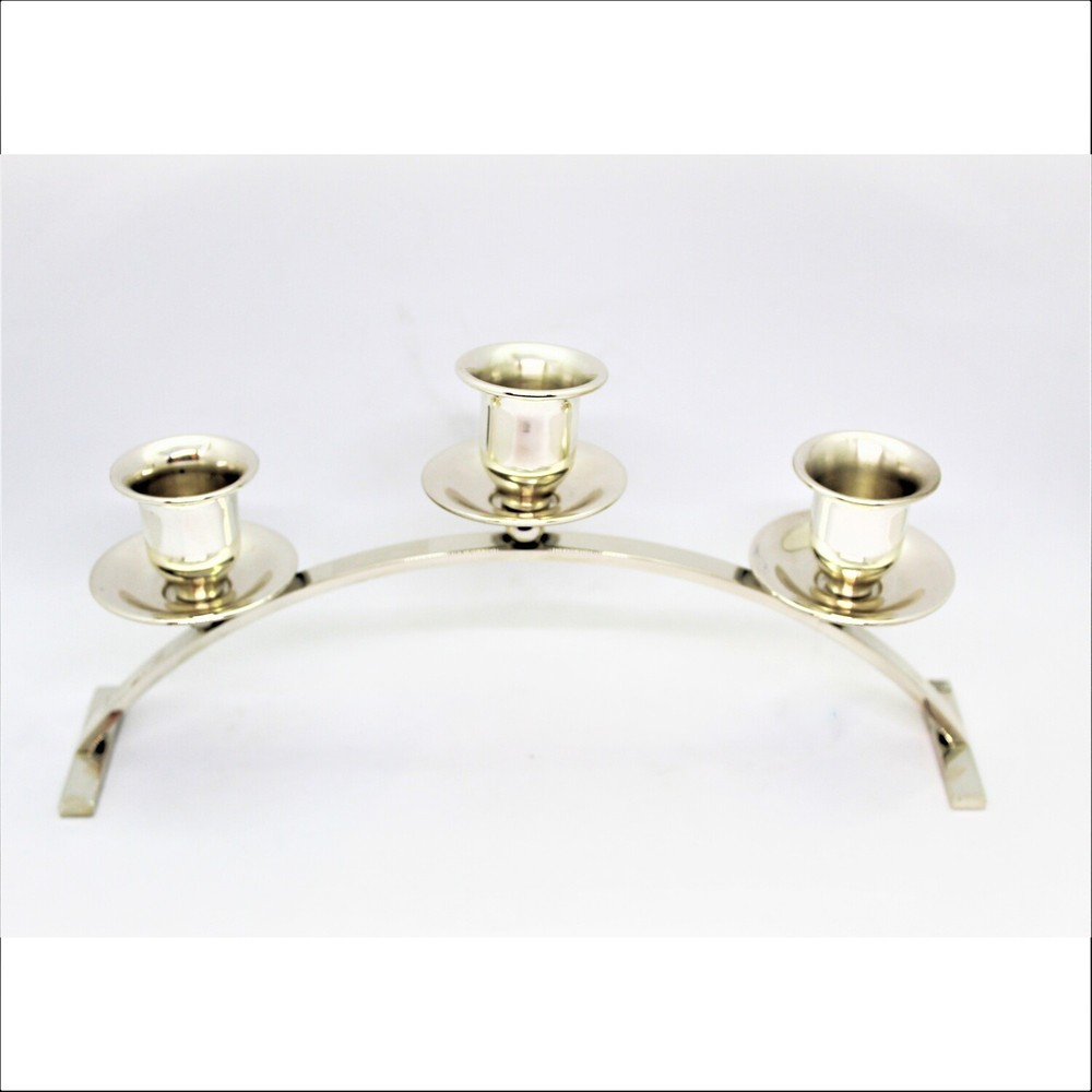 Three Flame Silver Chandelier