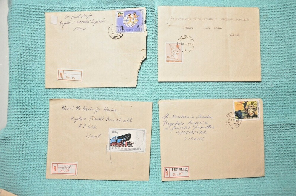 Albania Stamps 4 Old COVERS