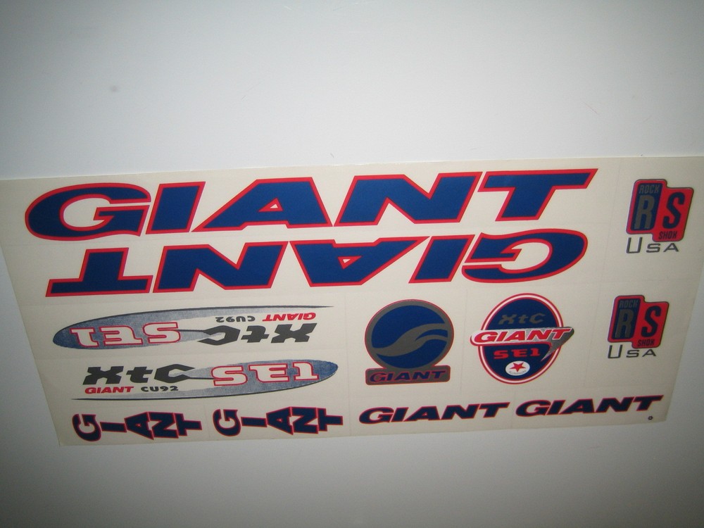 Giant Stickers Dark-Blue, Red & Silver.            XTC SE1