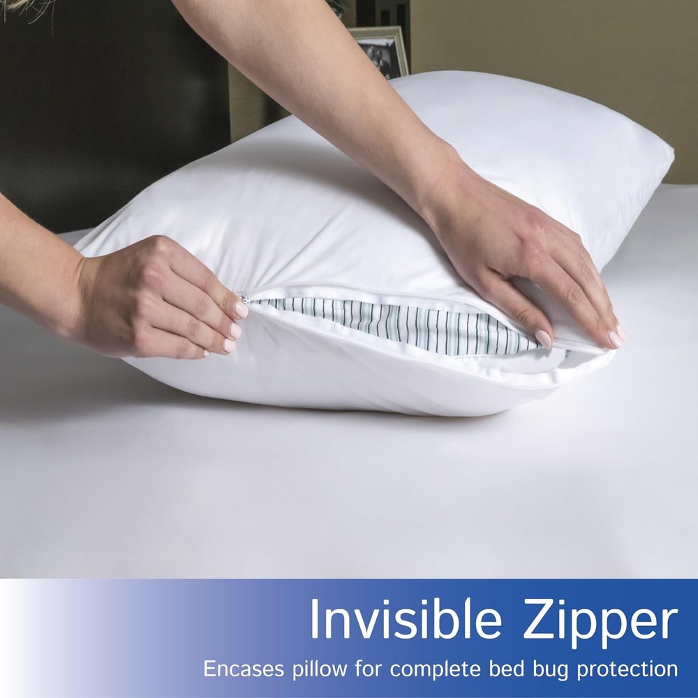 Standard Pillow Protector Set (4-Piece Set) — Hypoallergenic Pillow Covers,