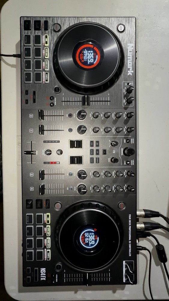 Numark NS4FX 4-Deck DJ Controller, Built-in Mixer, Serato, PC/Mac, Black