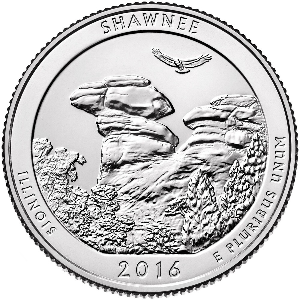 2016 D Shawnee NP Quarter.  Uncirculated From US Mint roll.