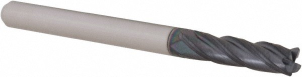 Accupro 1/8" Diam 4 Flute Single End Solid Carbide 0.005" Corner Radius End M...