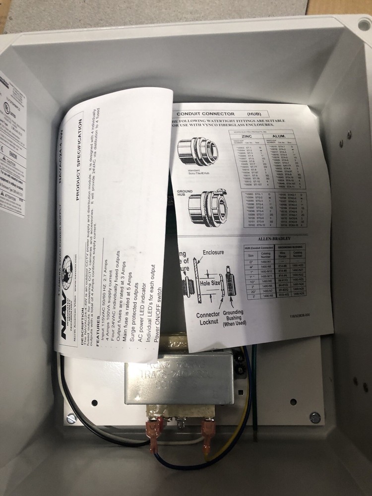 Nav - 4 Camera 24vac 4amp Power Supply - NAVAC24-4-4w