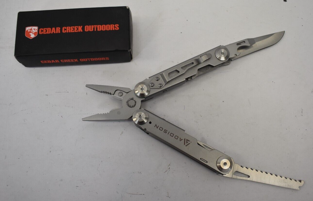 Cedar Creek Solutions Multi Tool 9 In 1 Addison Branded Pocket Size Folding