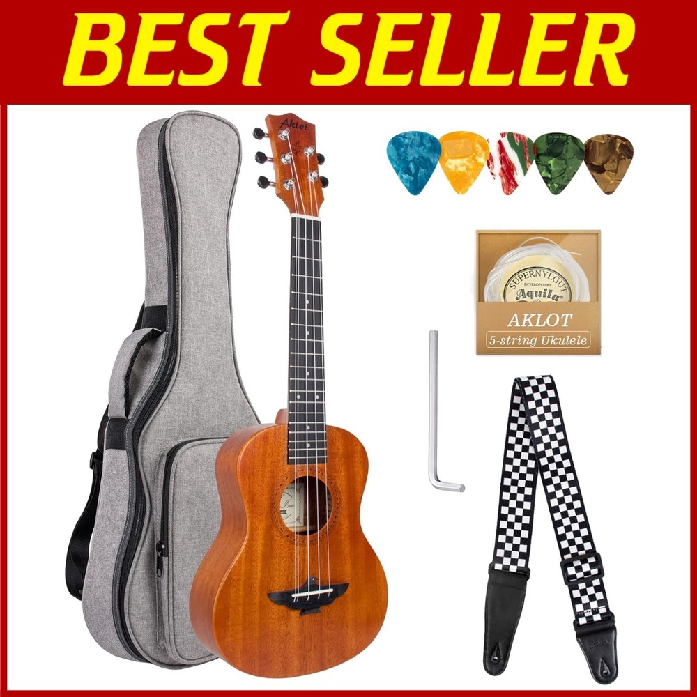 Tenor Ukulele 5-String Solid Mahogany Gig Bag Professionals