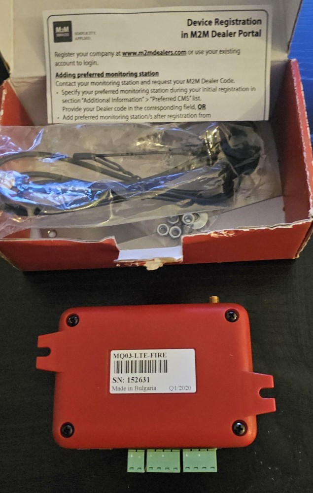 M2M Cellular Communicator Fire ALARM DIAL CAPTURE MQO3-LTE-FIRE