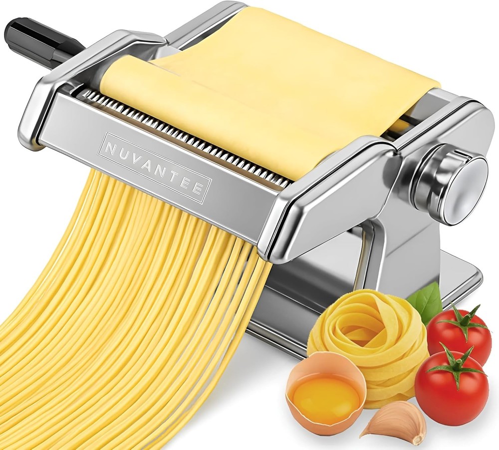Pasta Maker W/ 7 Adjustable Thickness Settings 2 in 1 Noodle Maker W/ Rollers