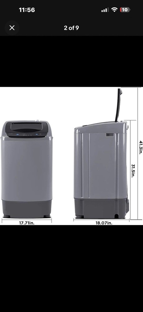Comfee Portable Washing Machine, 0.9 cu.ft Compact Washer With LED Display,