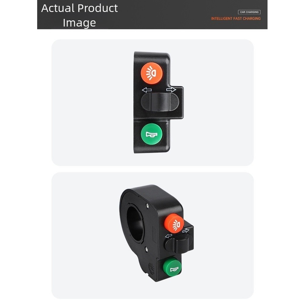 E-Bike Handlebar Switch Standard 22mm Fitment Size Three-in-One Functionality