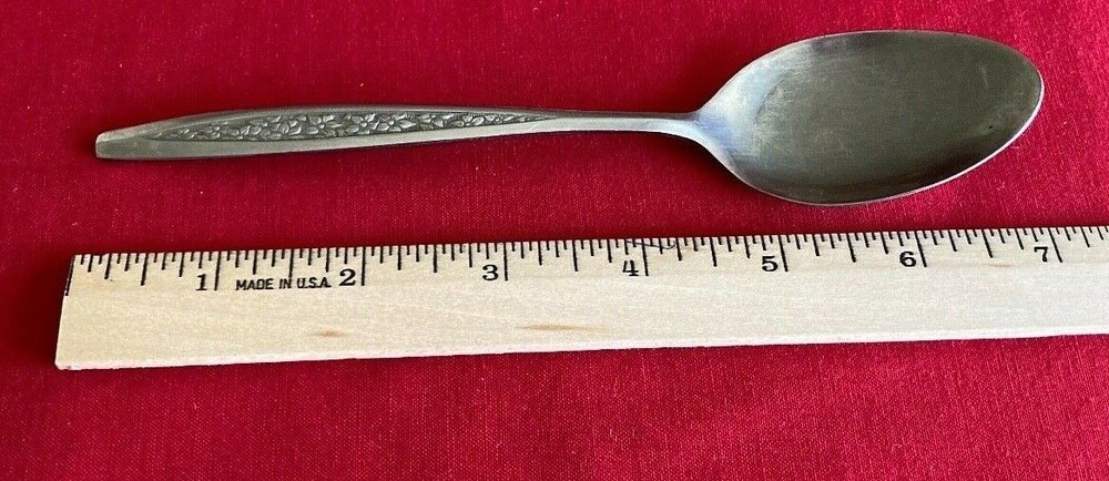 Customcraft CUS 5 Soup Spoon 6 7/8" Textured Stainless Steel Flatware