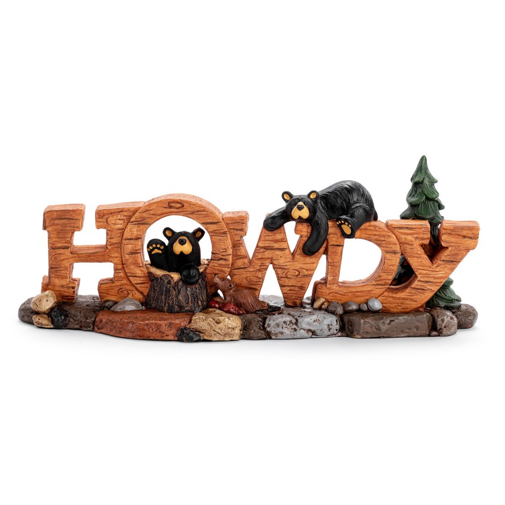 Black Bear "Howdy" by Jeff Fleming Bearfoots Home Office Rustic Decor
