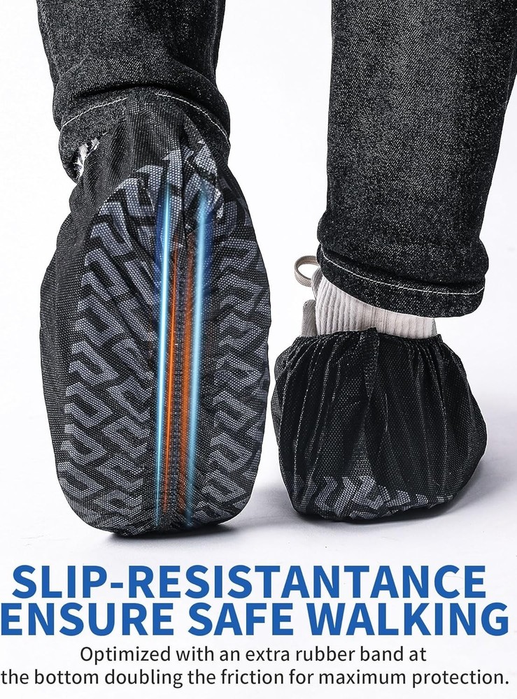 Multi-Use Slip Resistant Boot Covers, 50 Pack - Protect Floors & Shoes