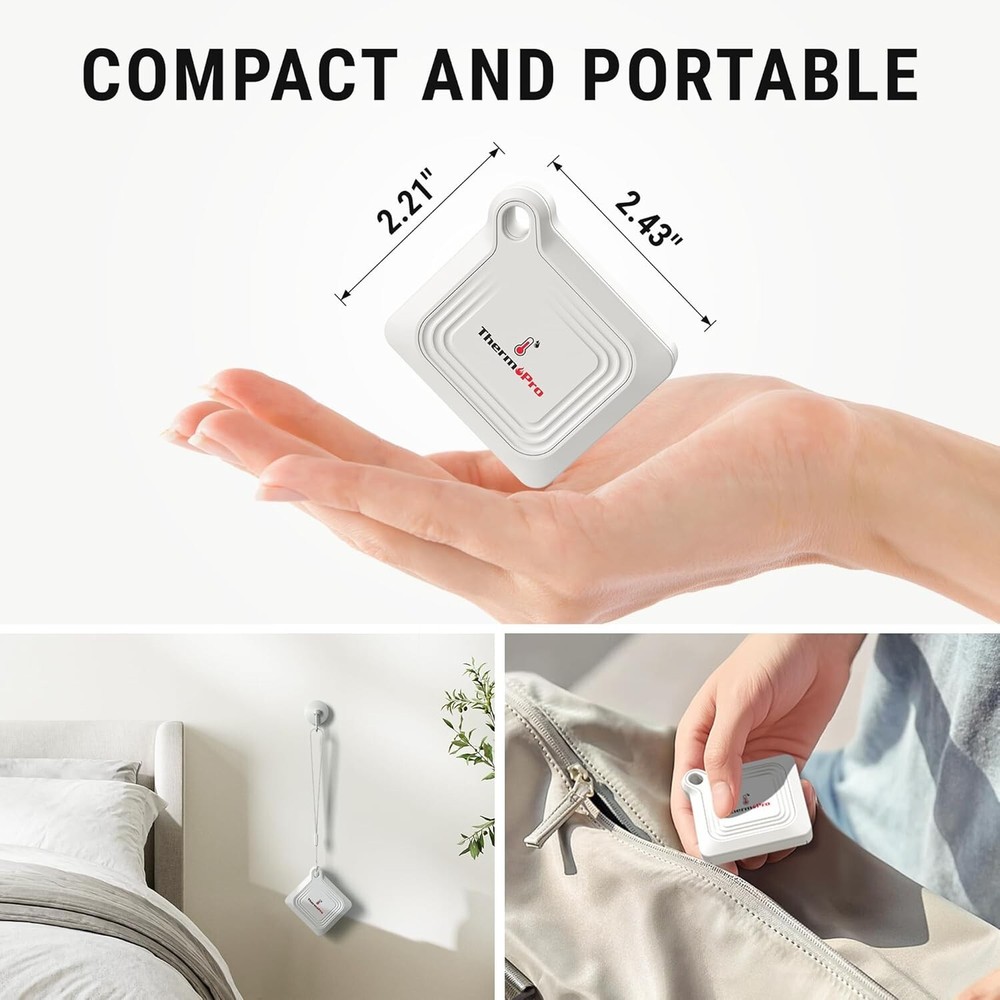 Bluetooth Thermometer Hygrometer with 260FT Range & 2- Data Logging