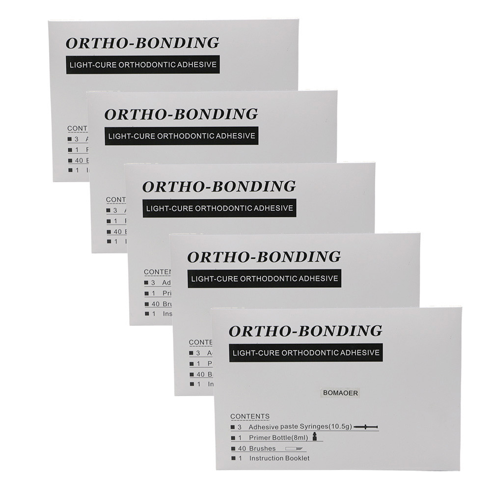 Dental Orthodontic Bonding Brackets Curing Light Adhesive Syringes Resin Paste