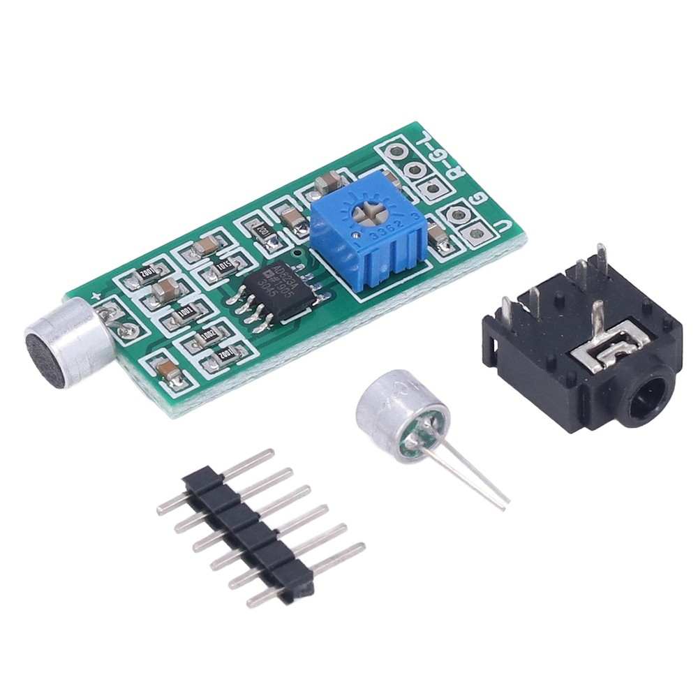 Microphone Pickup Module Dual Channel Output Adjustable Gain Amplifier Board For