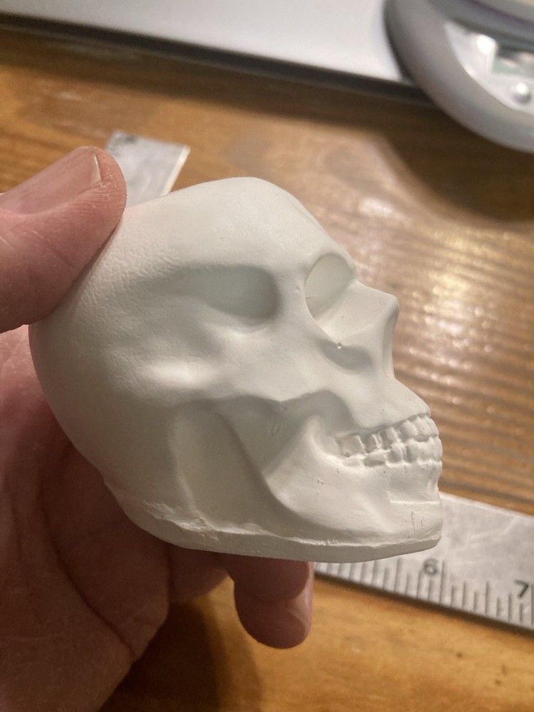 Human Skull Model Solid Plaster Small 3"x 2"x 3" Qty=3🔥🔥🔥🔥🔥🔥