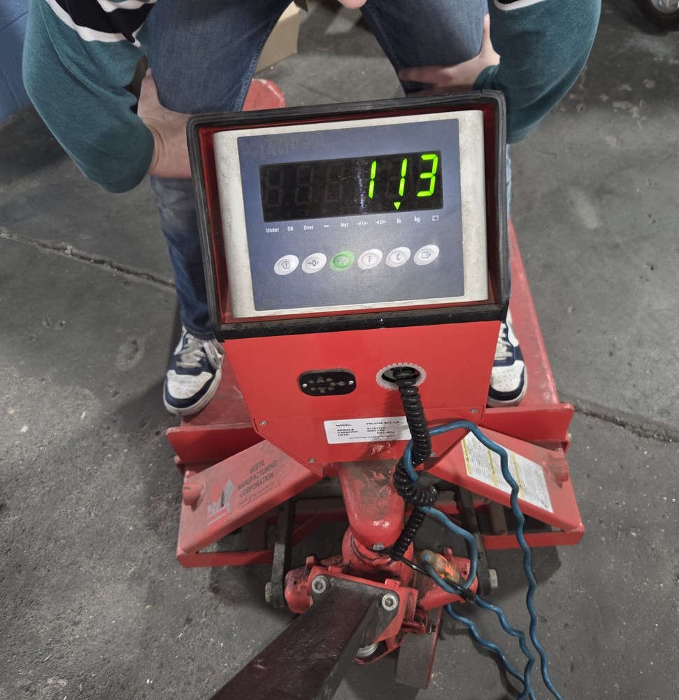 Vestil pallet jack with scale, 5000#