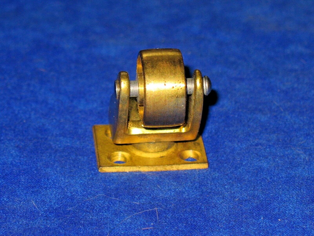 Small Cast Solid Brass Wheels Set Four Satin Finish Lacquered Ready To Use